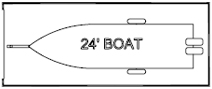 12x30 unit holding 12' boat